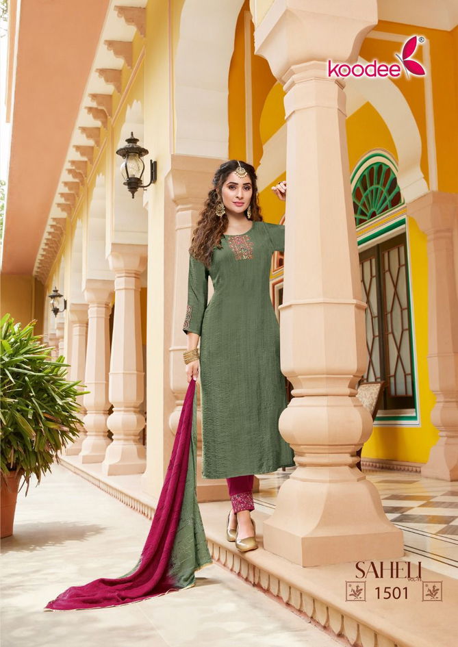 Koodee Saheli 15 Exclusive Wholesale Readymade Salwar Suits 